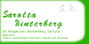 sarolta winterberg business card